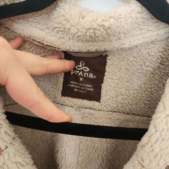 Prana sherling bomber jacket, Womens M - Picture 3 of 5